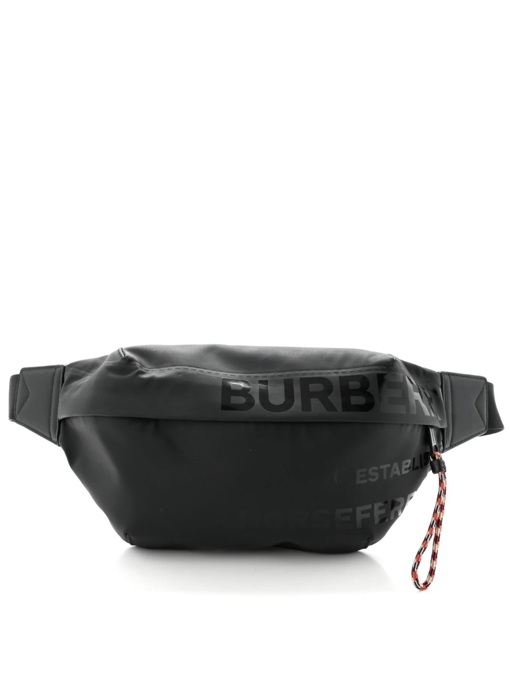 Burberry Econyl Horseferry Print Sonny Bum Bag Black